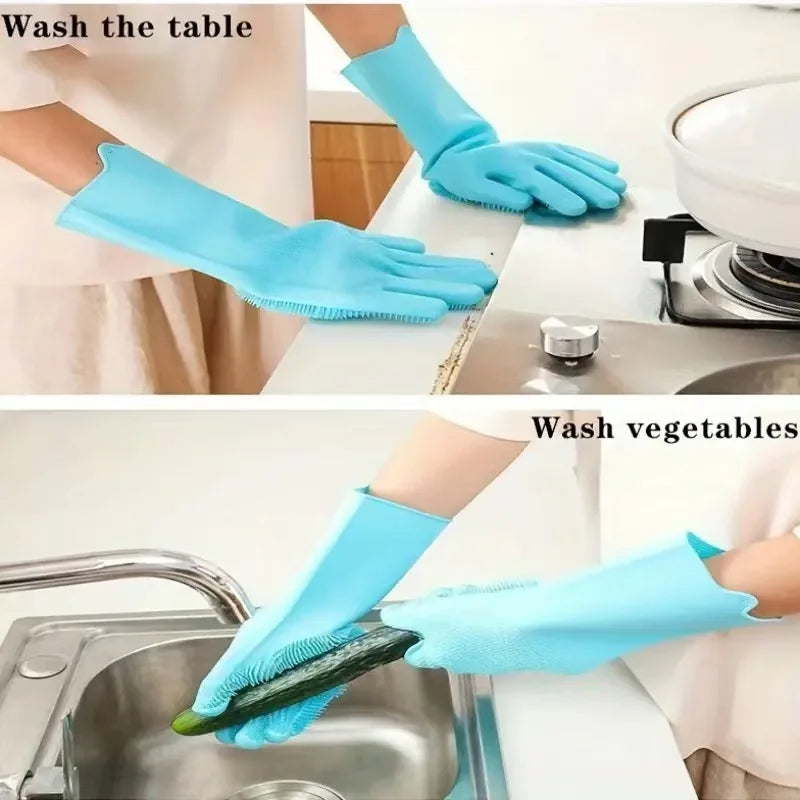 Silicone Pet Bathing Glove — Scrubber Mitt for Dogs & Cats with Massage & Deshedding
