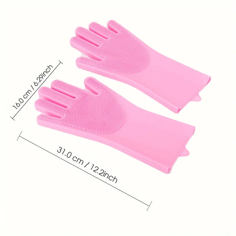 Silicone Pet Bathing Glove — Scrubber Mitt for Dogs & Cats with Massage & Deshedding
