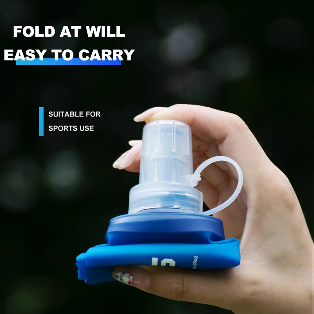 WRELS Collapsible Soft Flask — BPA-Free Foldable Water Bottle for Outdoor Sports