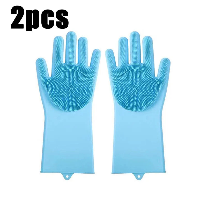 Silicone Pet Bathing Glove — Scrubber Mitt for Dogs & Cats with Massage & Deshedding