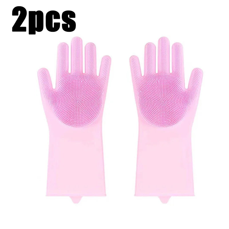 Silicone Pet Bathing Glove — Scrubber Mitt for Dogs & Cats with Massage & Deshedding