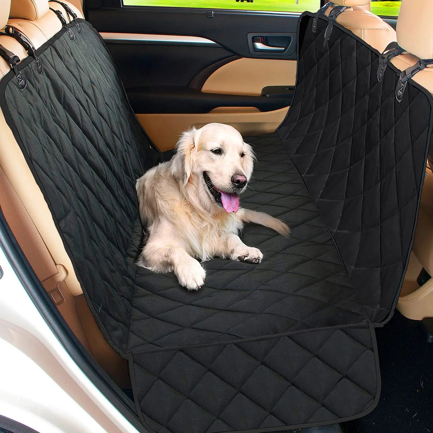 Dog Car Seat Cover Waterproof Dog Hammock Car Dog Car Blanket Mats Case For Rear Back 2 In 1 For Trunk Dog Car Protector