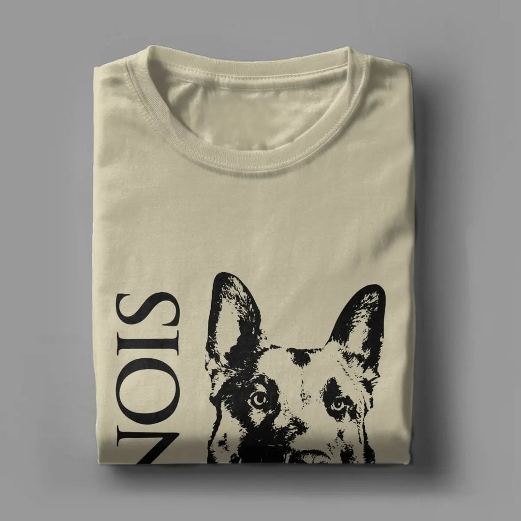 Malinois Dog Belgian Shepherd Mechelaar T Shirt Men's 100% Cotton Novelty T-Shirt O Neck Tee Shirt Short Sleeve Clothing 5XL 6XL