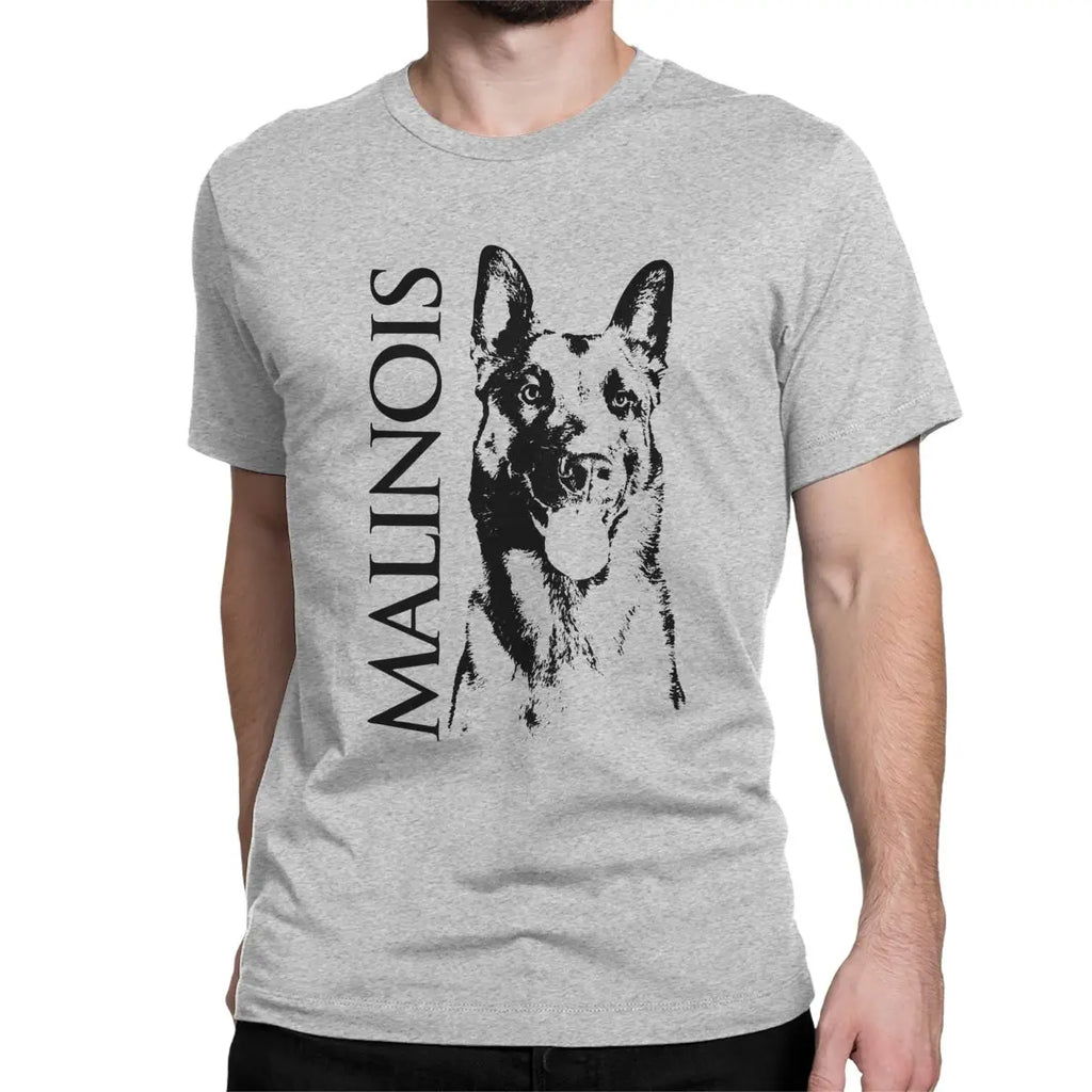Malinois Dog Belgian Shepherd Mechelaar T Shirt Men's 100% Cotton Novelty T-Shirt O Neck Tee Shirt Short Sleeve Clothing 5XL 6XL
