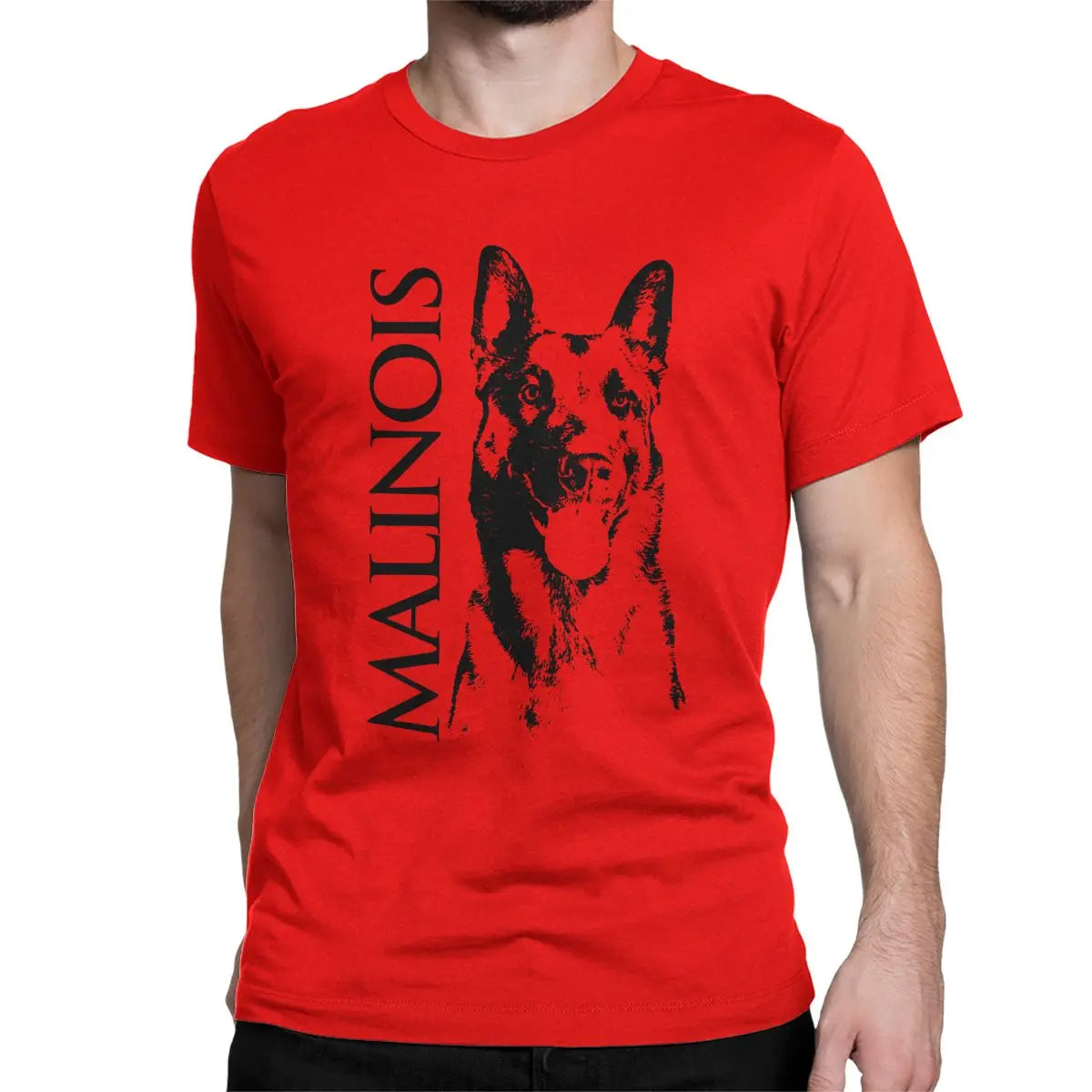 Malinois Dog Belgian Shepherd Mechelaar T Shirt Men's 100% Cotton Novelty T-Shirt O Neck Tee Shirt Short Sleeve Clothing 5XL 6XL