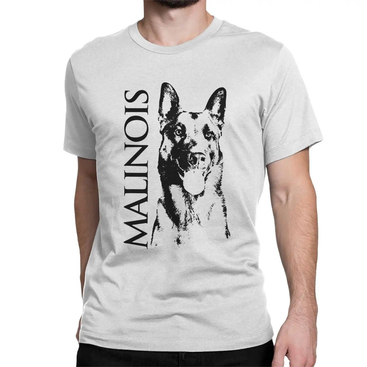 Malinois Dog Belgian Shepherd Mechelaar T Shirt Men's 100% Cotton Novelty T-Shirt O Neck Tee Shirt Short Sleeve Clothing 5XL 6XL