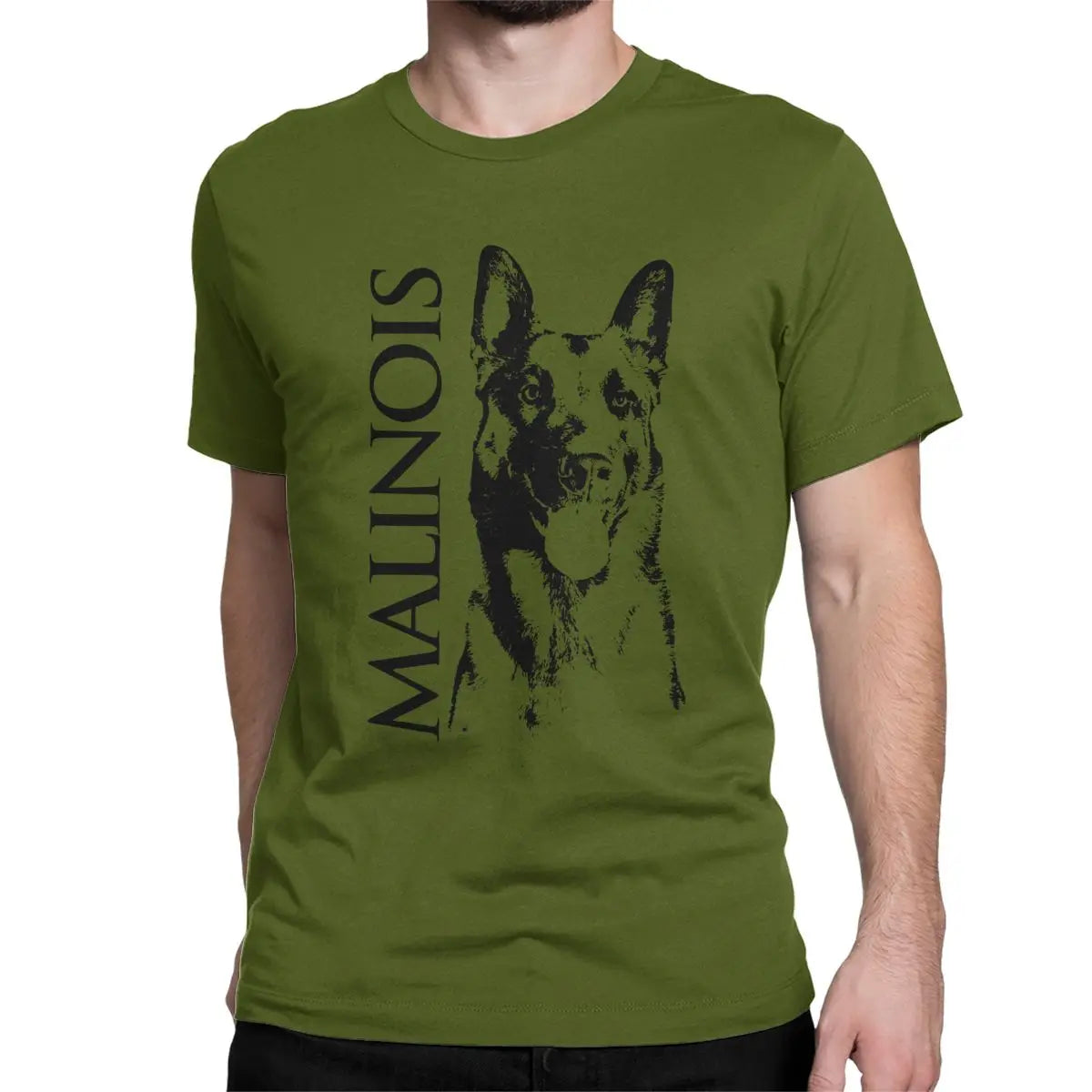 Malinois Dog Belgian Shepherd Mechelaar T Shirt Men's 100% Cotton Novelty T-Shirt O Neck Tee Shirt Short Sleeve Clothing 5XL 6XL