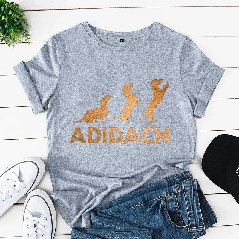 Dachshund Mom Print Women's Clothing Dog Lover T-Shirts Cartoon Animals Female Tops Vintage Clothes Oversized Women New T-Shirts
