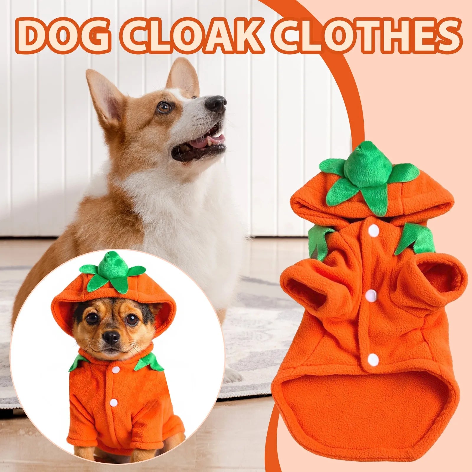 2025 Funny Pet Cosplay Clothing Halloween Style Costume Puppy Outfits Pumpkin Hoodie Festivals Pet Dressing Supplies