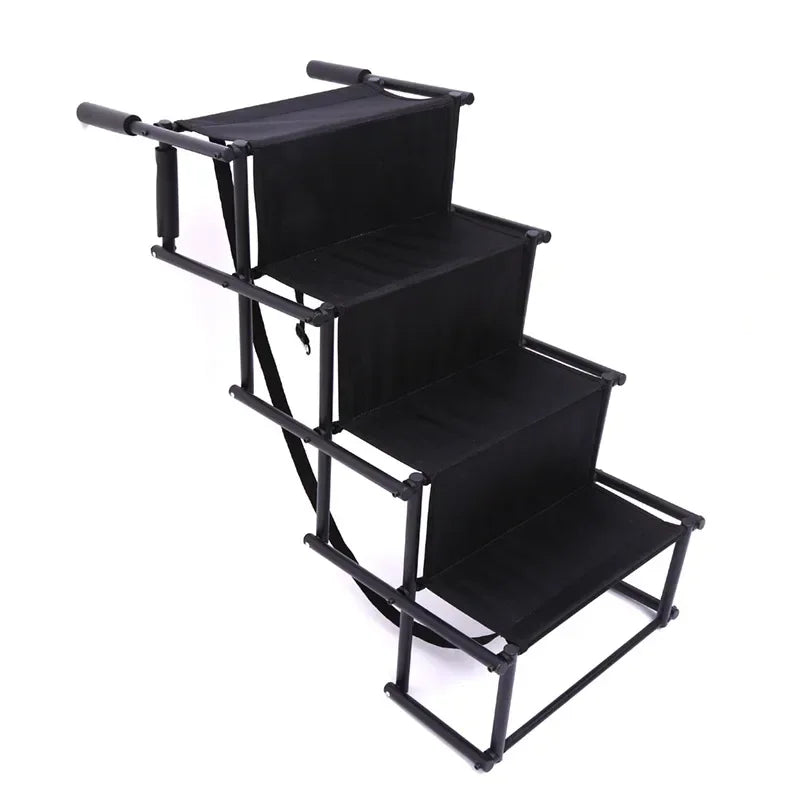 Foldable Outdoor Car Pet Dog Ladder Step Stairs Steel Pipe Portable Retractable Ladder Pet Products  Escaleras Para Perros