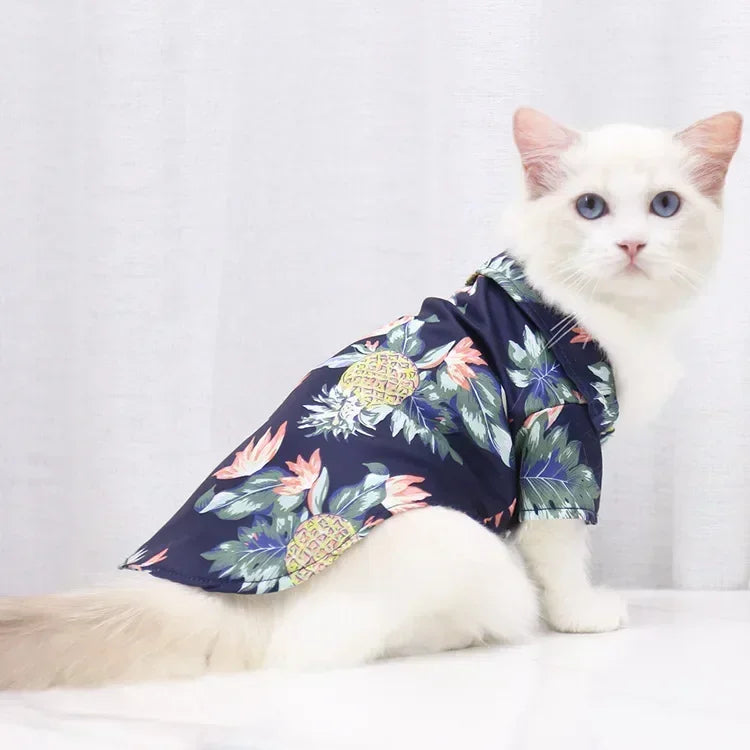 Hawaiian Dog Shirt — Summer Beach Clothes for Small & Medium Dogs