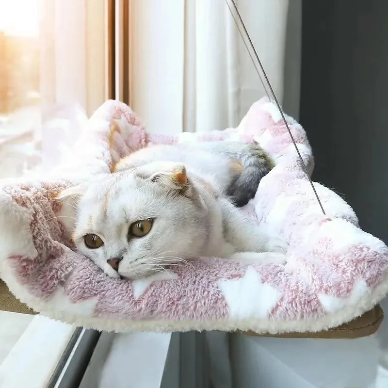 Hanging Cat Bed Aerial Cat Hammock Window Sunny Seat Kitten Climbing Frame Pet House Nest Accessories