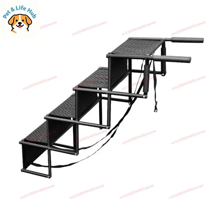 Foldable Outdoor Car Pet Dog Ladder Step Stairs Steel Pipe Portable Retractable Ladder Pet Products  Escaleras Para Perros