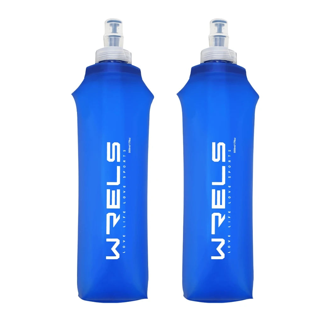 WRELS Collapsible Soft Flask — BPA-Free Foldable Water Bottle for Outdoor Sports