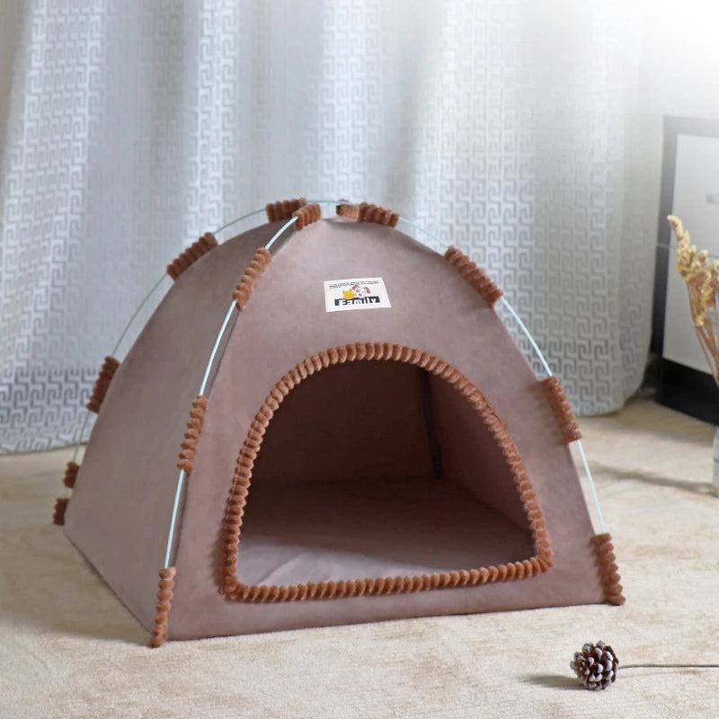 Foldable Cat House Pet Tent Four Seasons Universal Cat and Dog Pet Nest Outdoor Portable Foldable Breathable
