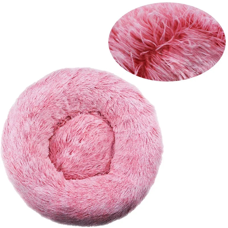 Super Soft Round Plush Pet Bed — 6 Sizes for Cats & Dogs