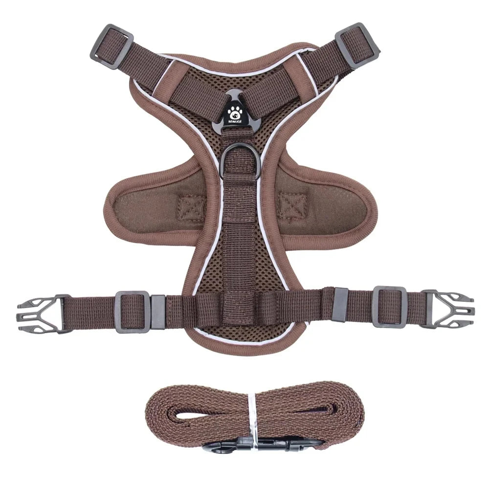 Cat Harness and Leash Set for Small to Large Cats Adjustable Cat Vest Harness Reflective Trim Universal Cat Leash and Harness