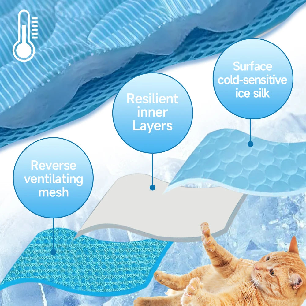 Pet Cooling Mat — Soft Ice Gel Sofa Mat for Dogs & Cats