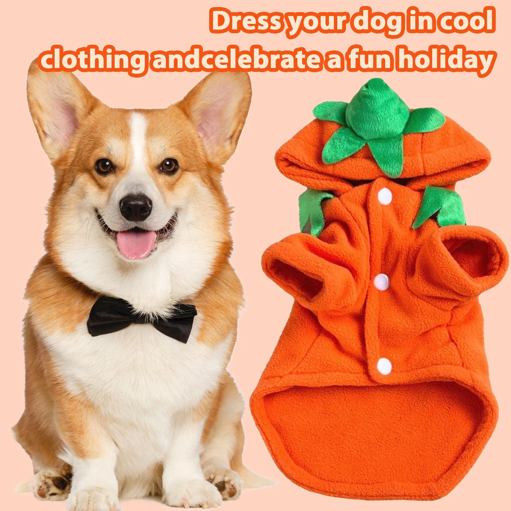 2025 Funny Pet Cosplay Clothing Halloween Style Costume Puppy Outfits Pumpkin Hoodie Festivals Pet Dressing Supplies