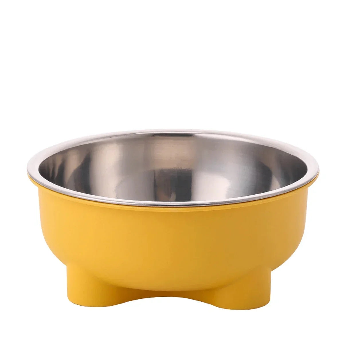 1PC Four-Legged Solid Color Stainless Steel Anti Slip Pet Dog Bowl and Cat Bowl for Indoor and Outdoor Use Easy To Clean
