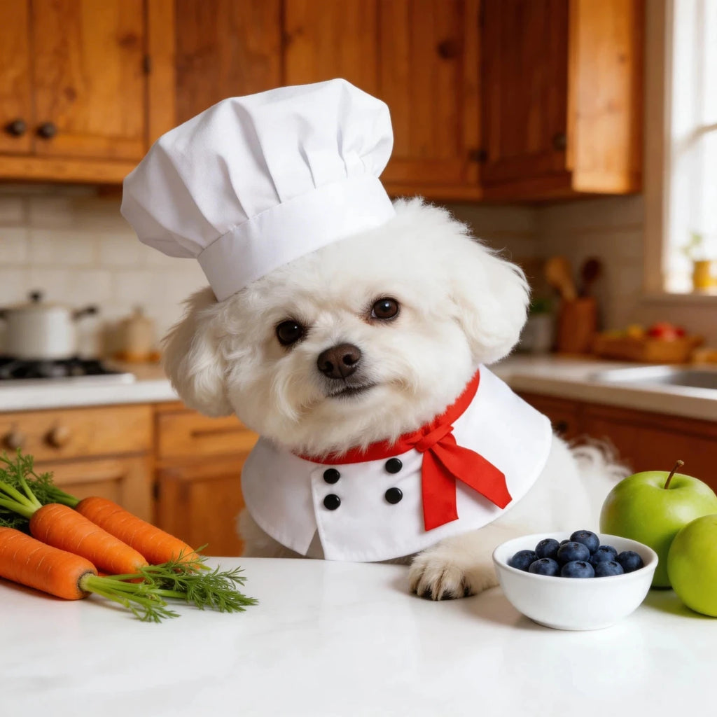 Pet chef transforms into funny cat and dog costumes, pet quirky Halloween outfits