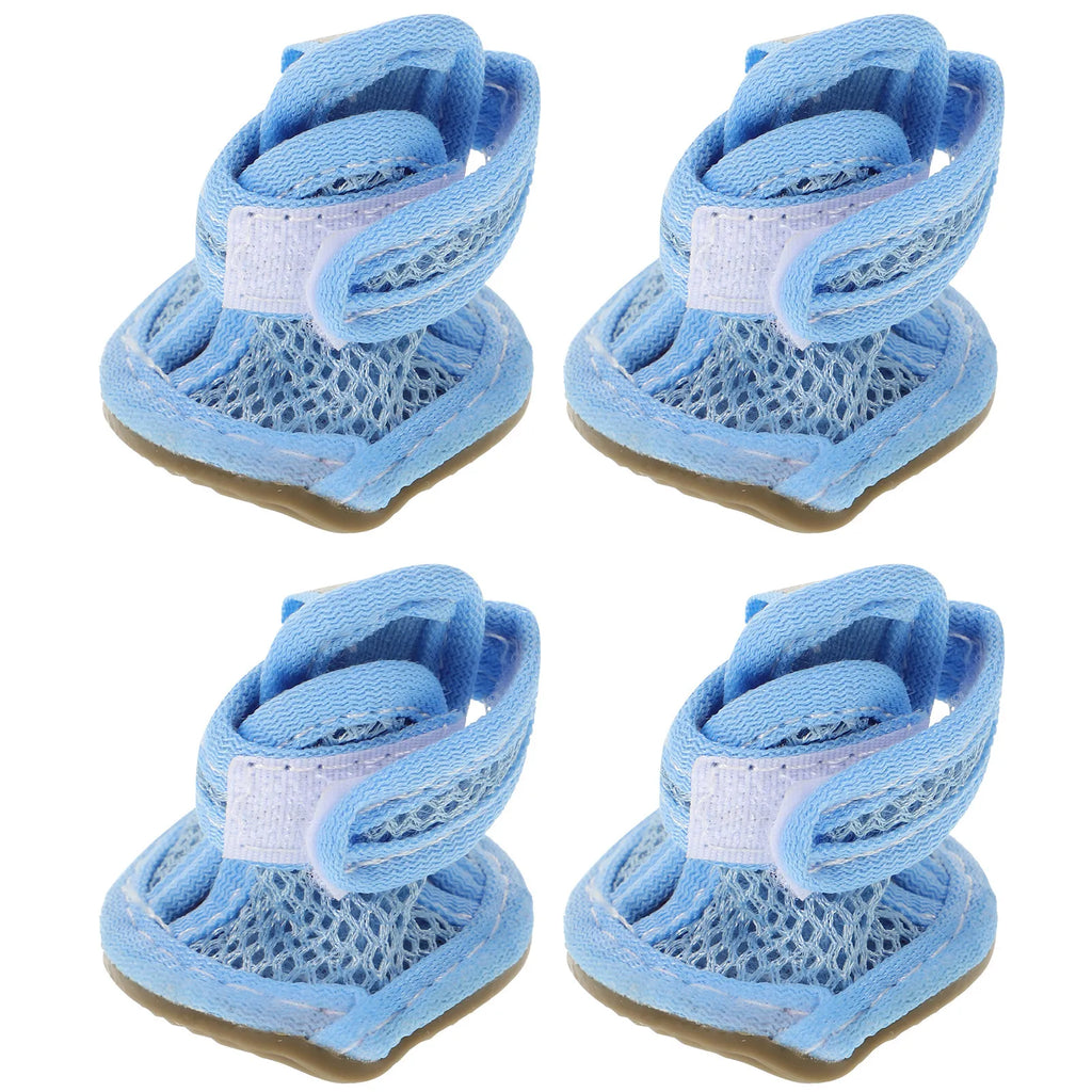 Dog Shoes — Breathable Mesh Anti-Slip Summer Sandals for Hot Pavement