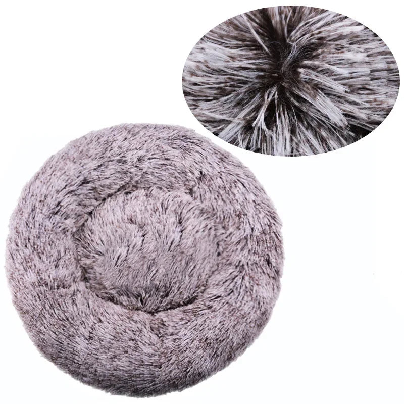 Super Soft Round Plush Pet Bed — 6 Sizes for Cats & Dogs