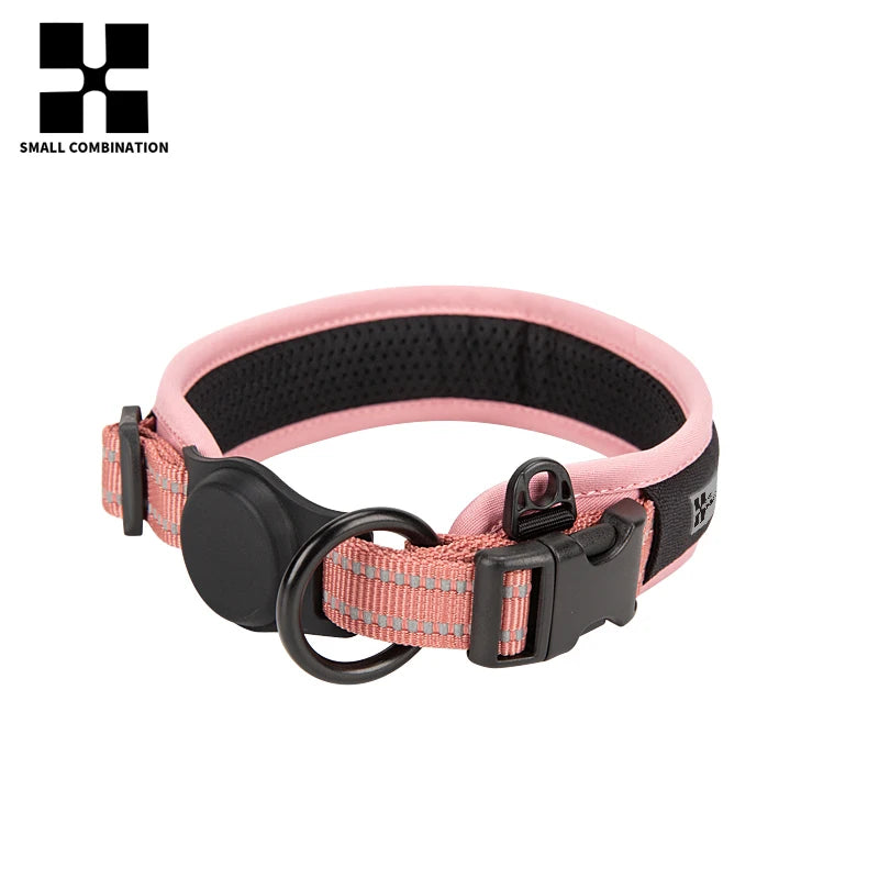 Personalized  AirTag Dog Collar  Adjustable Nylon Reflective Padded Pet Dog Collar for Small Medium Large Dog accessories