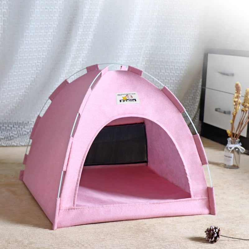 Foldable Cat House Pet Tent Four Seasons Universal Cat and Dog Pet Nest Outdoor Portable Foldable Breathable