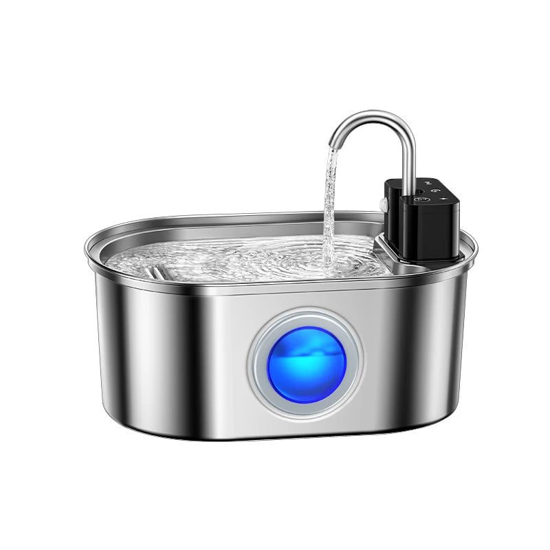 ROJECO Smart Cat Water Fountain — 3.2L Stainless Steel with Wireless Sensor
