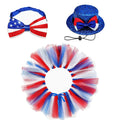4th of July Dog Bow Headband & Collar Set – 3pc Patriotic Pet Accessories