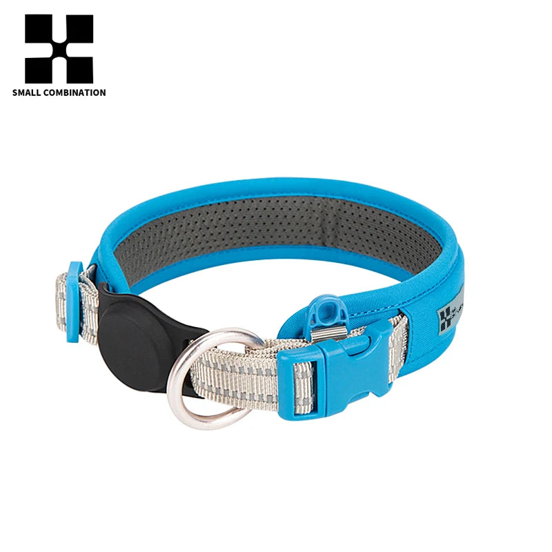 Personalized  AirTag Dog Collar  Adjustable Nylon Reflective Padded Pet Dog Collar for Small Medium Large Dog accessories