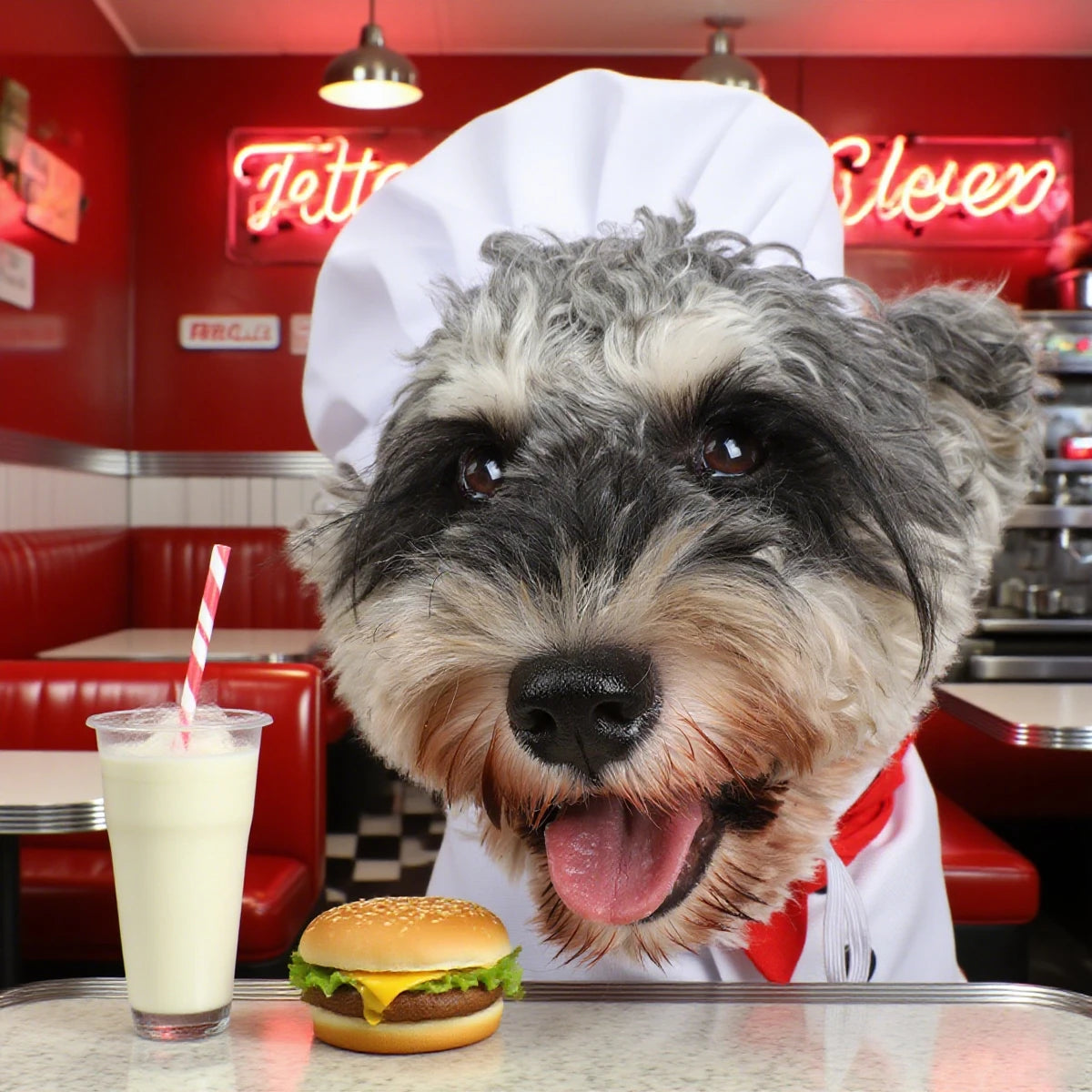 Pet chef transforms into funny cat and dog costumes, pet quirky Halloween outfits