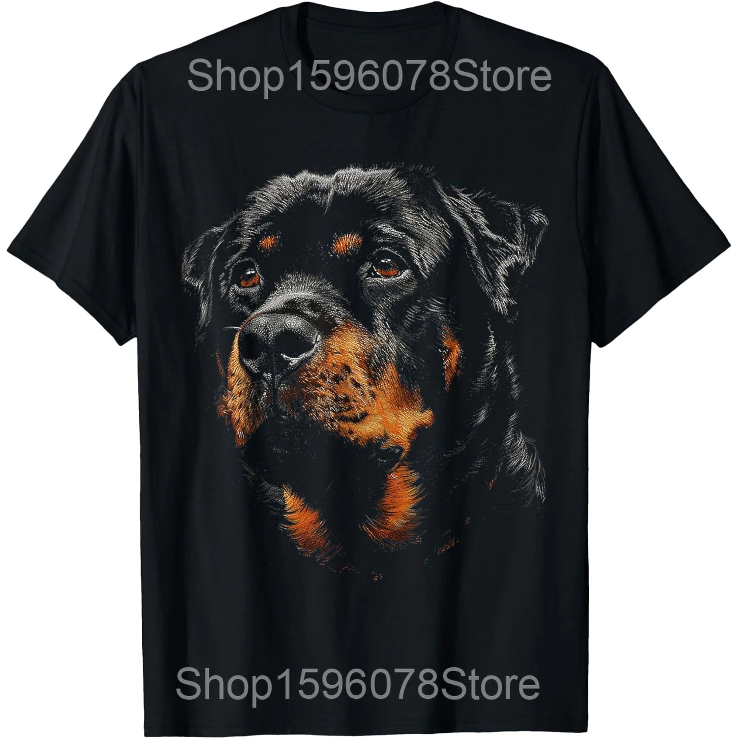 Funny Rottweiler Dog Pet Graphic T Shirts Men Women Pure Cotton Humor Streetwear Tee Shirt Short Sleeve Unisex Loose Clothing