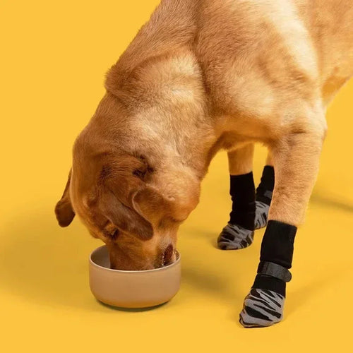4Pcs/set Anti Slip Dog Socks with Straps Traction Control for Indoor on Hardwood Floor Wear Pet Paw Protector for Small Dogs Pet