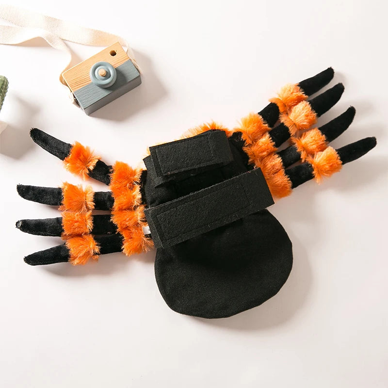 Halloween Cute Pet Clothes Red Eyed Spider Chest Back Transformation Costume Role Playing Cat Dog Halloween Party Pet Supplies