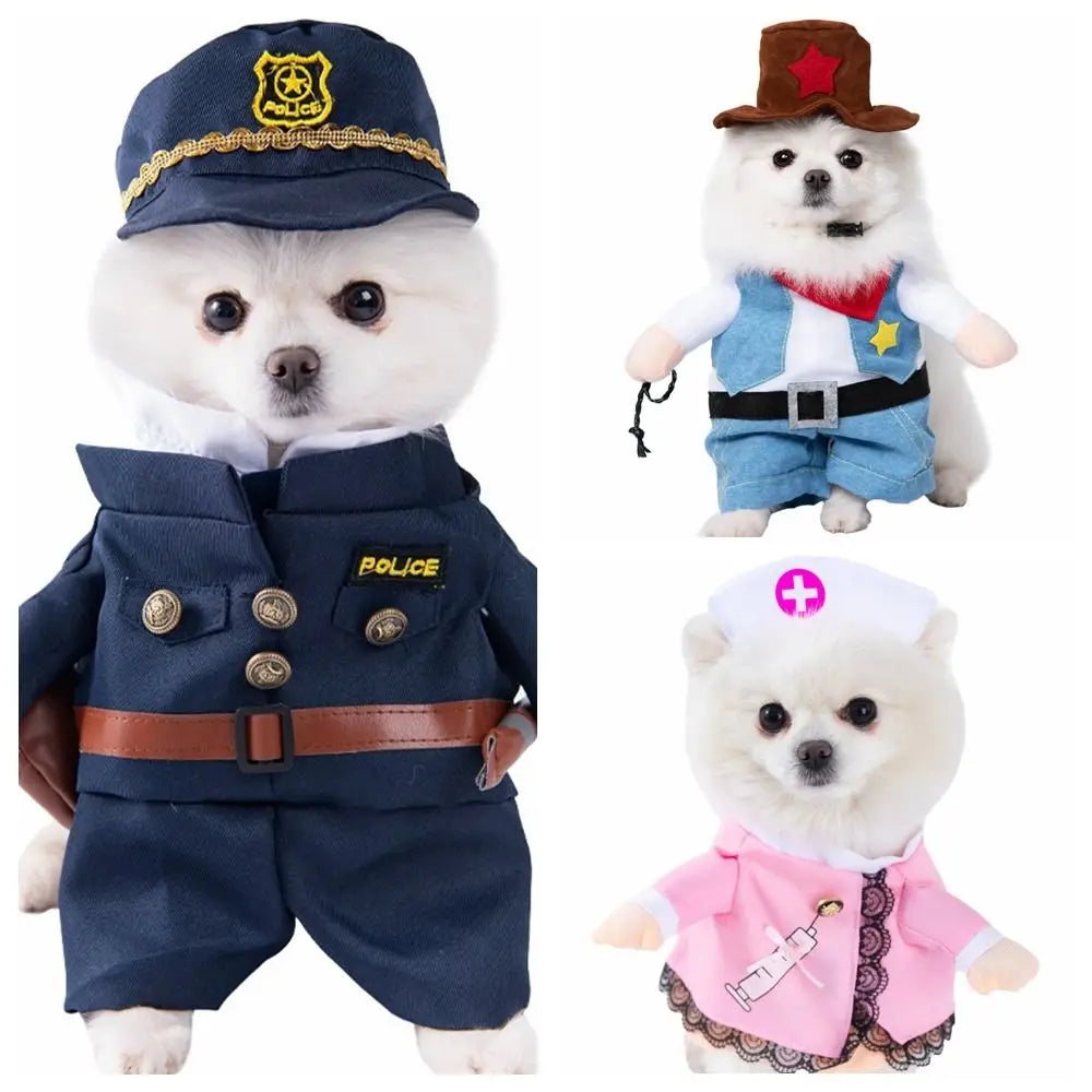 Easy To Wear Halloween Pet Costume Soft Fabric Uniform Dog Cosplay Clothing Funny Pet Supplies Kitten Puppy Costume