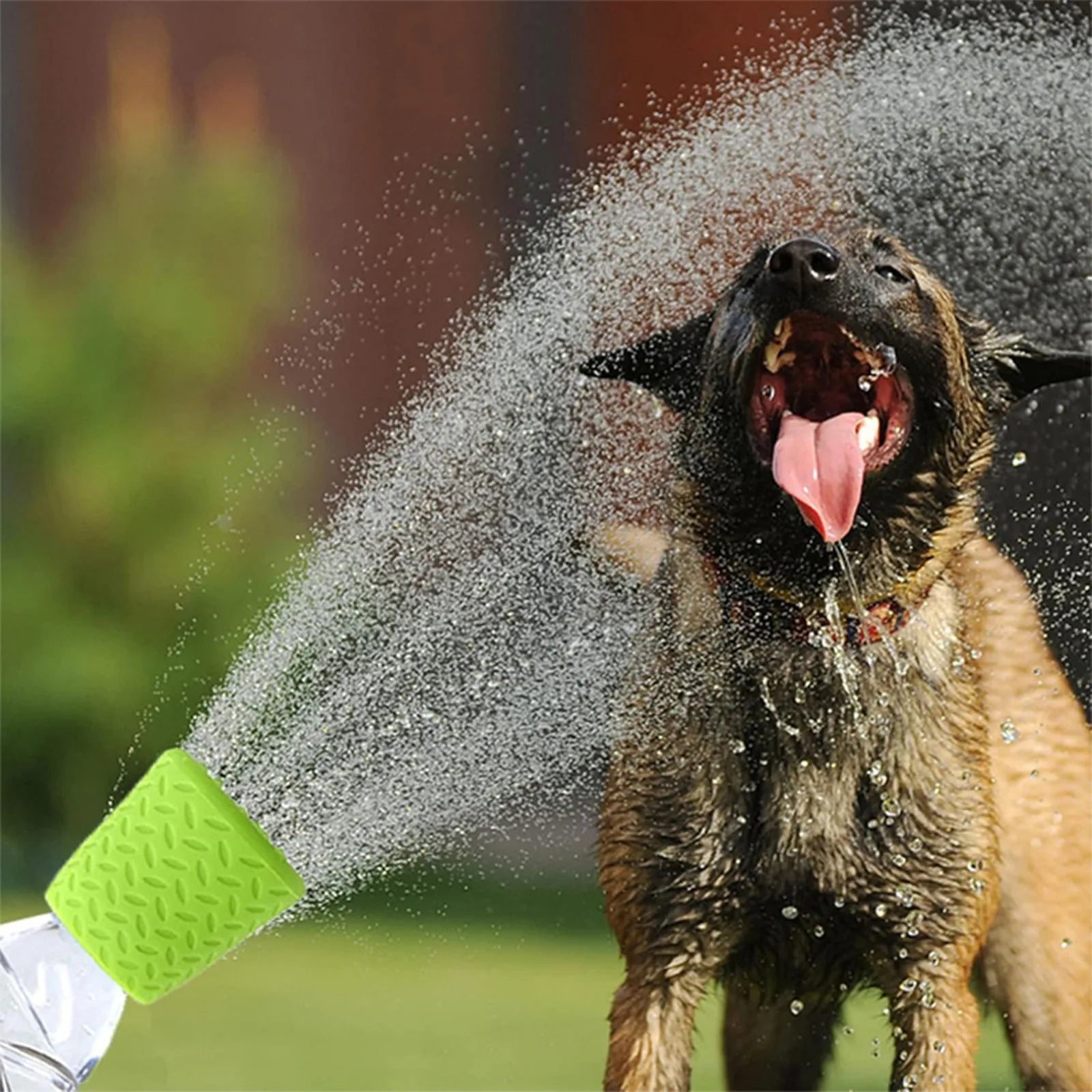 Portable Silicone pet shower head,Summer Outdoor Dogs Shower Water Sprayer,Fits Most 16oz To 2L Plastic Water Bottles Or Bottles