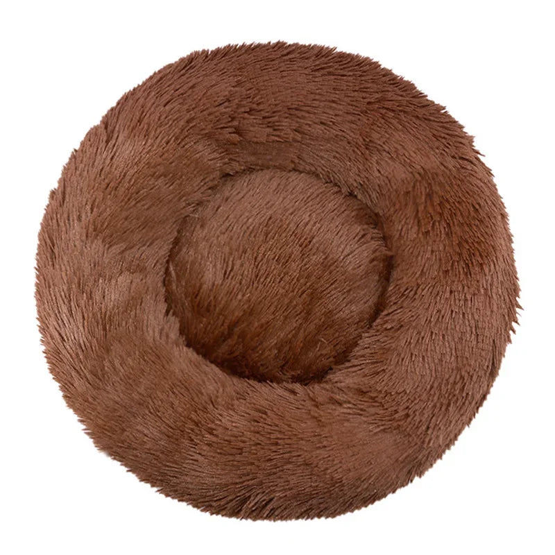 Super Soft Round Plush Pet Bed — 6 Sizes for Cats & Dogs