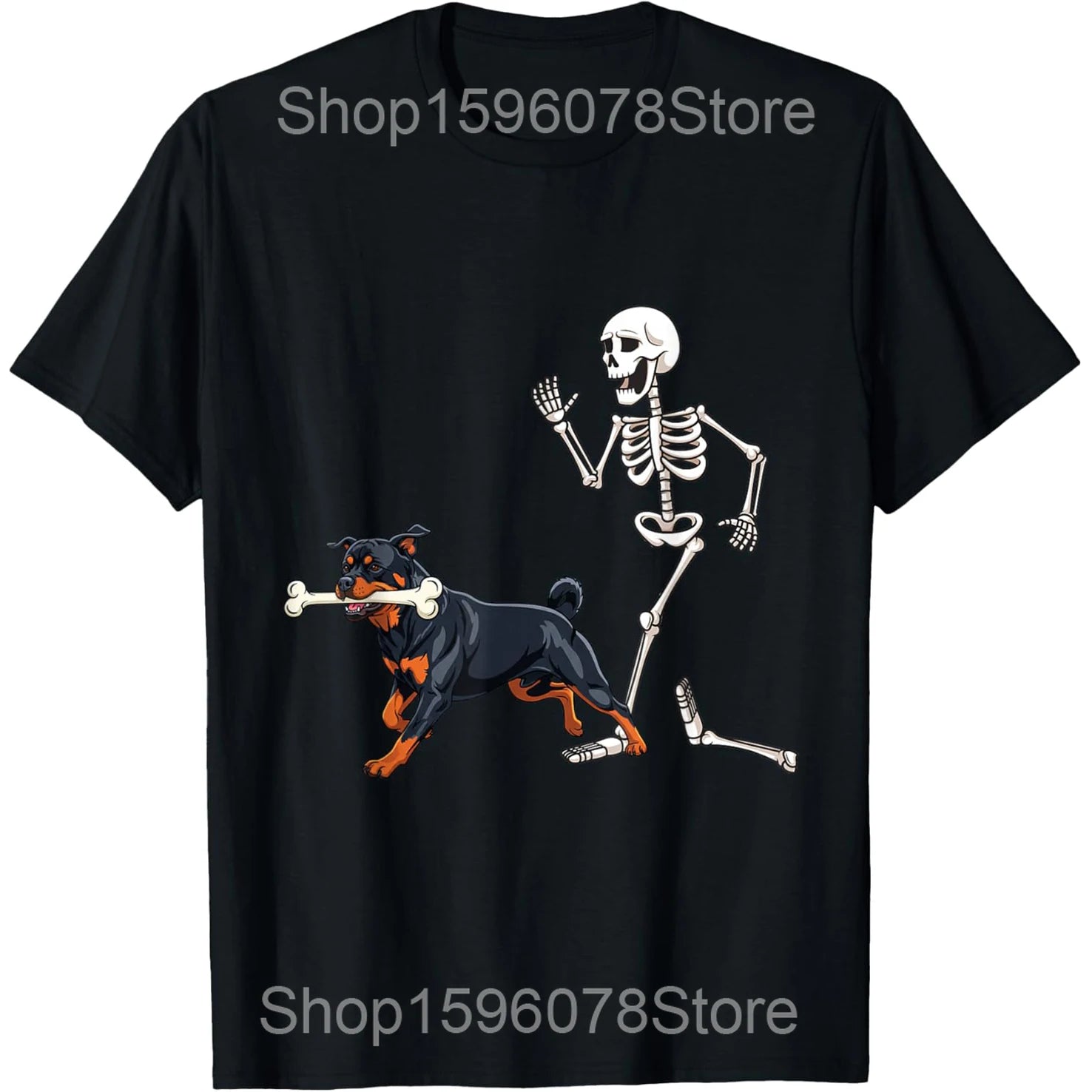 Funny Rottweiler Dog Pet Graphic T Shirts Men Women Pure Cotton Humor Streetwear Tee Shirt Short Sleeve Unisex Loose Clothing