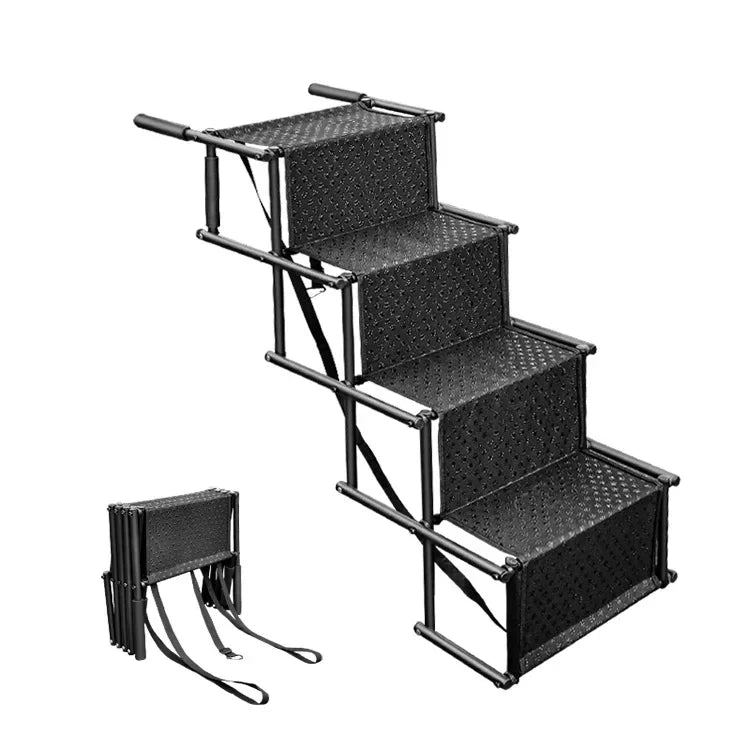 Outdoor Car Pet Dog Ladder Step Steel Pipe Foldable Portable Retractable Ladder Pet Products Dog Supplies
