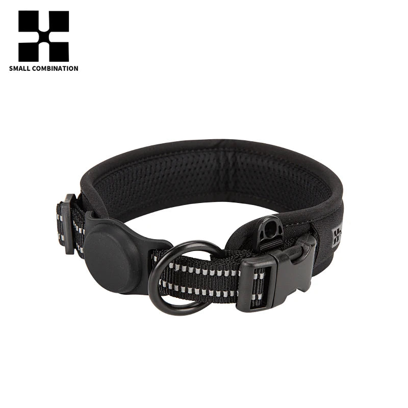 Personalized  AirTag Dog Collar  Adjustable Nylon Reflective Padded Pet Dog Collar for Small Medium Large Dog accessories