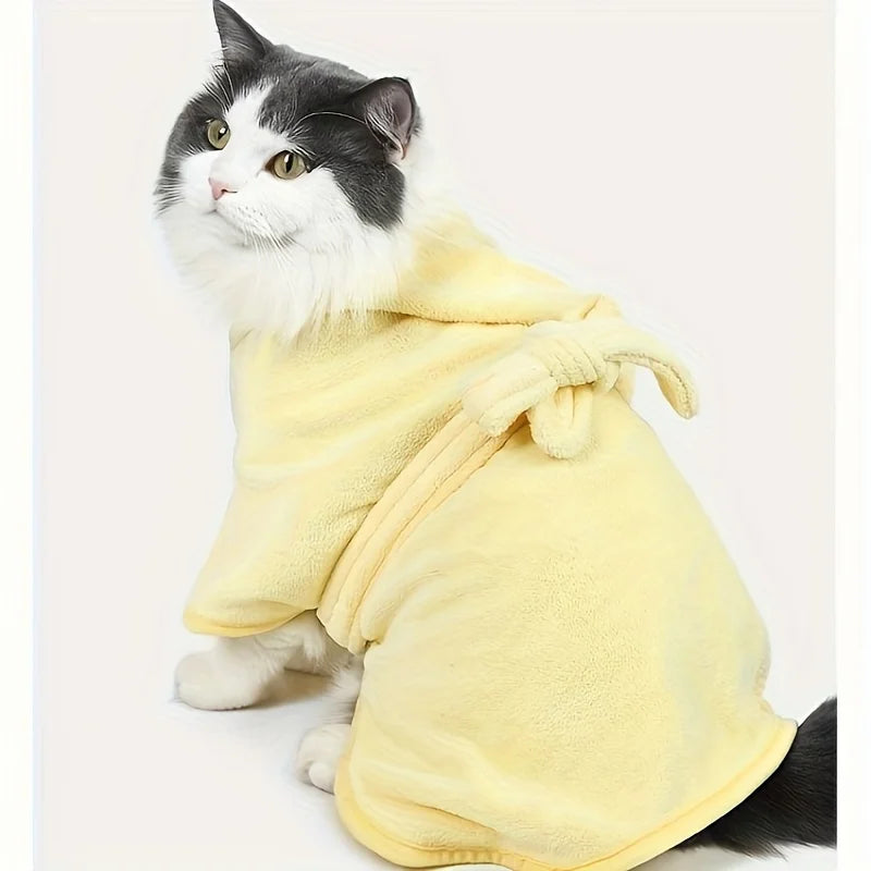 Soft Pet Bathrobe Absorbent Pet Quick Drying Bath Towel Dog Bath Towel Dogs Clean Absorbent Bathrobe Full Body Wrap Dogs Cats