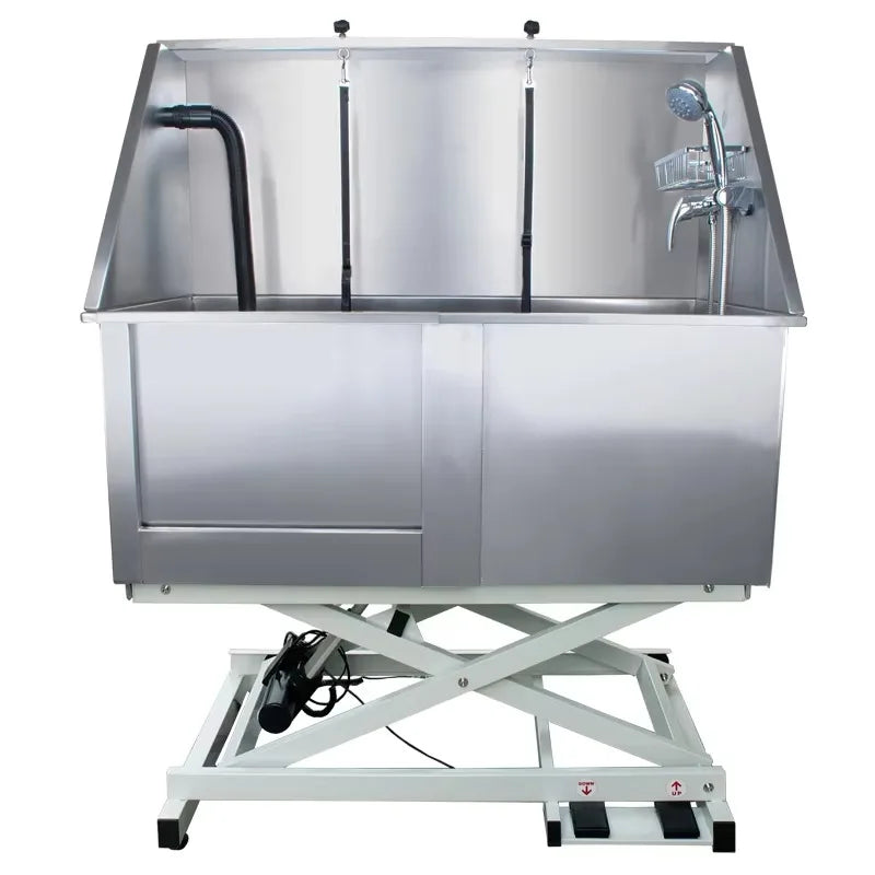 Customized Stainless Steel Electric Height Adjustable Pet Bath Tub for Professional Dog Grooming