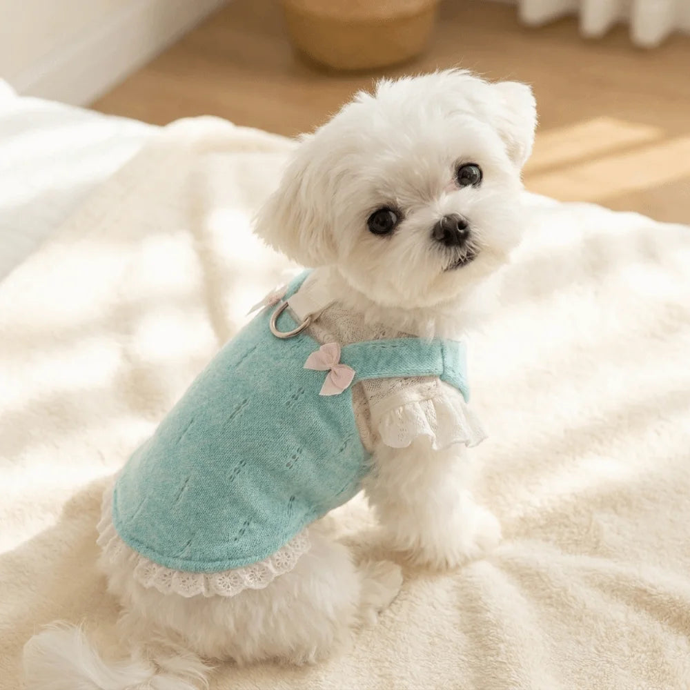 Fashion Cool Dog Summer Clothes Thin Breathable Comfortable Pet Cooling Costume Cute with Traction Ring Cat Overalls Daily Use
