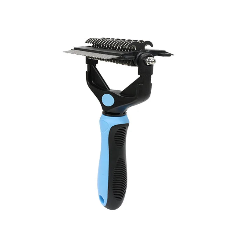 3-in-1 Pet Deshedding Brush — Hair Remover, Knot Cutter & Comb