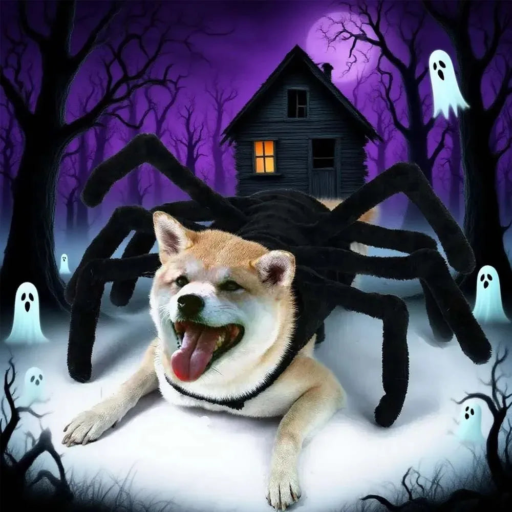 1pcs halloween spider costume funny pet cat dog clothes for small medium-sized dog clothings halloween cosplay pet accessories