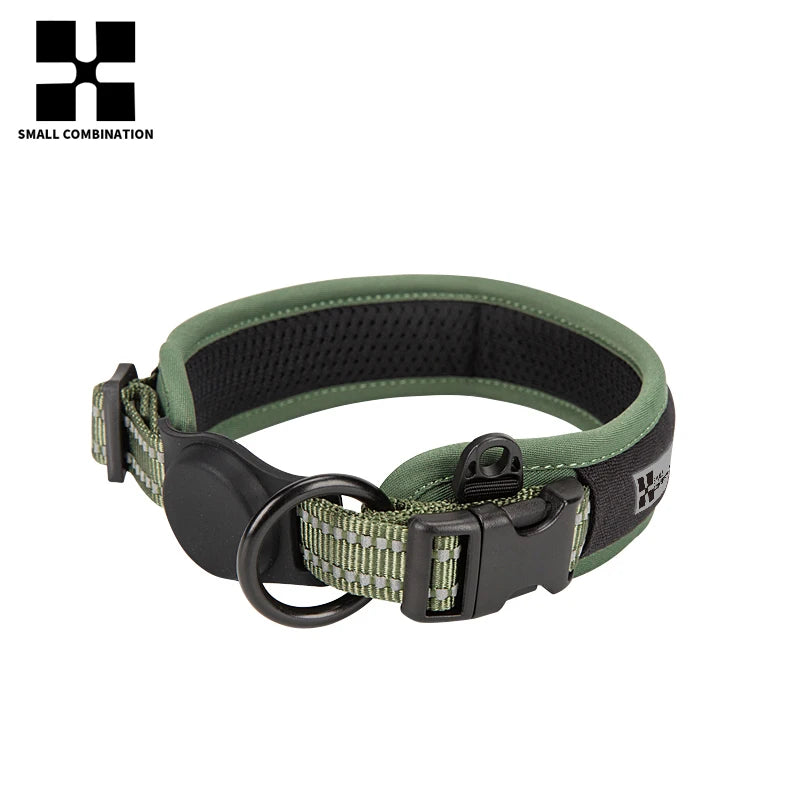 Personalized  AirTag Dog Collar  Adjustable Nylon Reflective Padded Pet Dog Collar for Small Medium Large Dog accessories