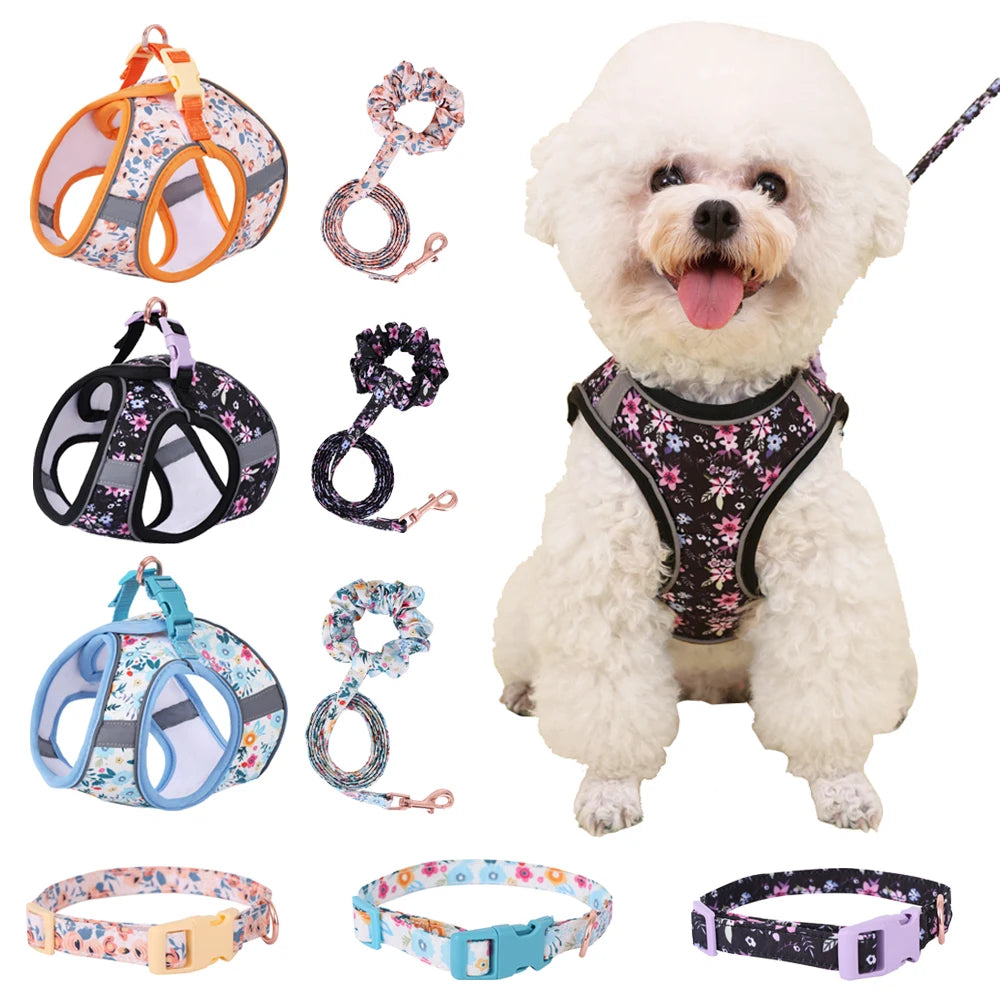 Cute Soft Vest Harness & Leash Set for Small Dogs & Cats
