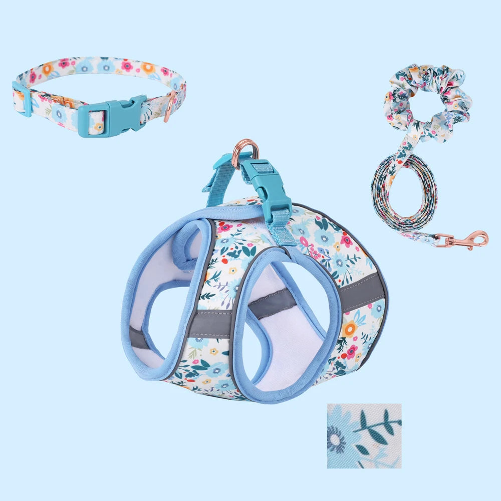 Cute Soft Vest Harness & Leash Set for Small Dogs & Cats